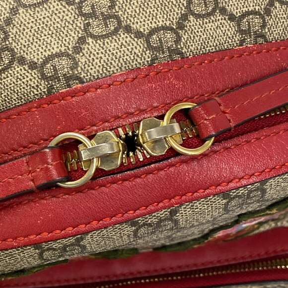 Gucci Courrier Backpack 427042 Beige Red Multi PVC Leather main image 5